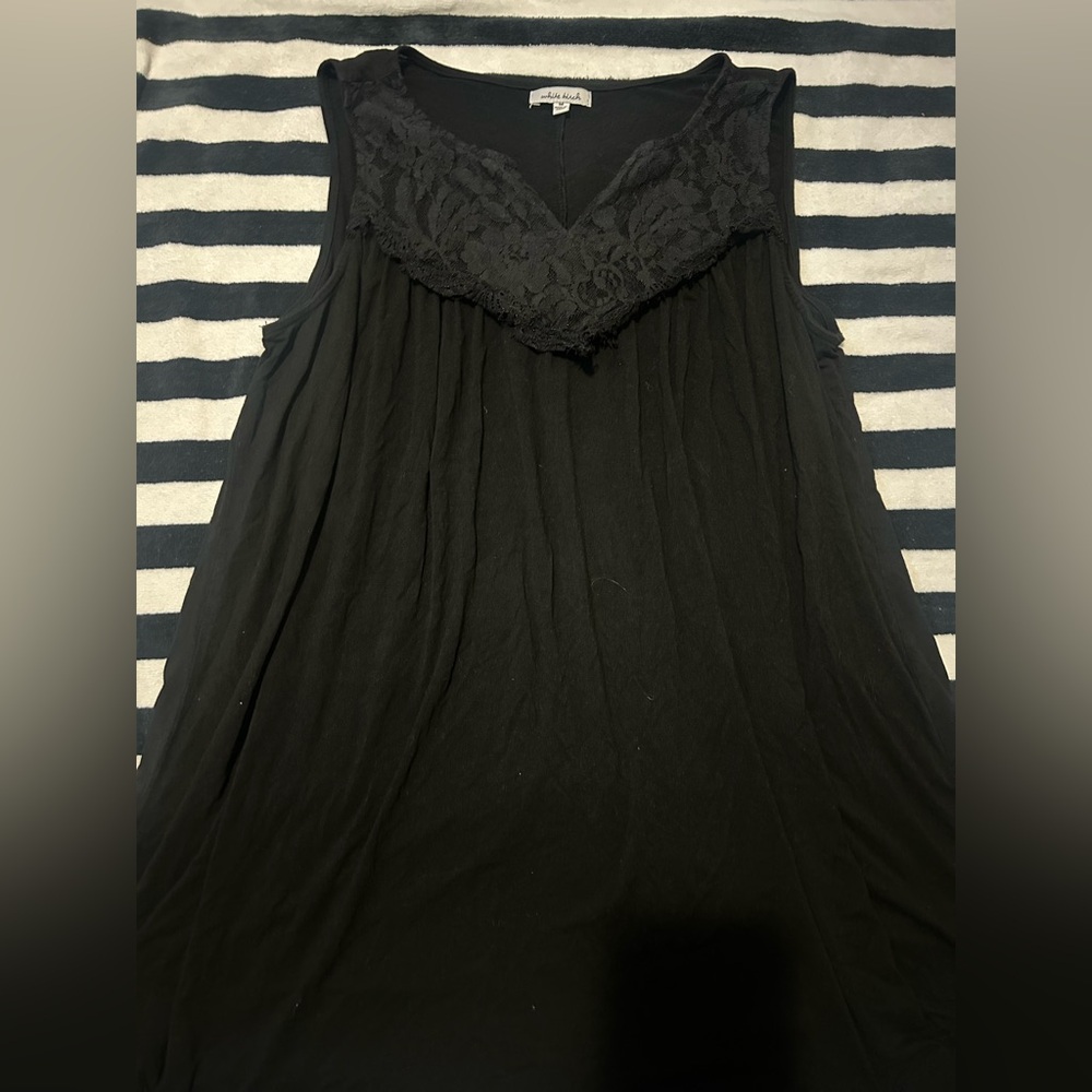 White Birch Black Sleeveless Top